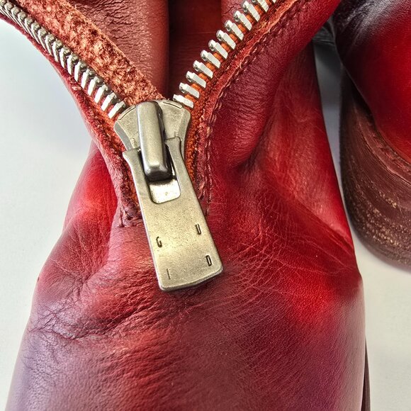 Guidi Distressed Front Zipped Ankle Boots - Picture 11 of 16